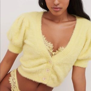 For Love & Lemons Devon Cropped Cardigan